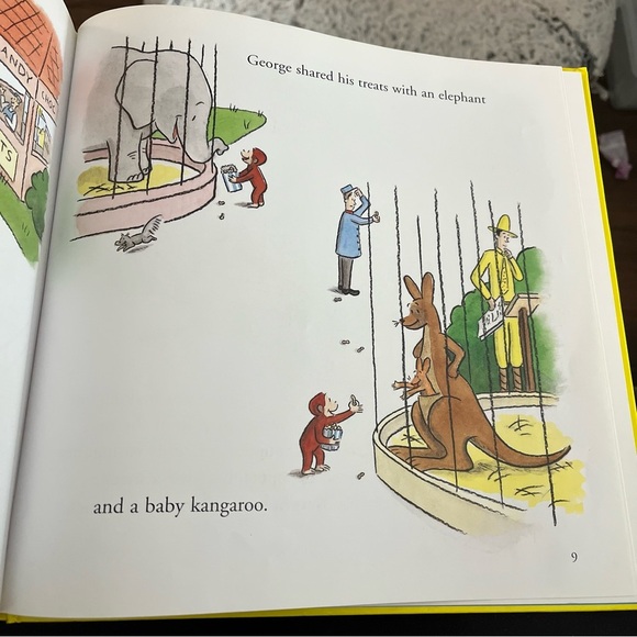 Curious George Feeds the Animals Children's Hard Cover Book - Picture 4 of 4